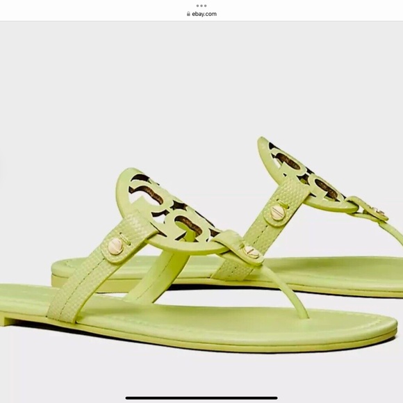 TORY BURCH MILLER SANDALS IN LIME , SIZE 10.5,BNIB,MSRP $198 Includes dustbag